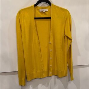 LOFT Women's Sunlit Yellow Cardigan